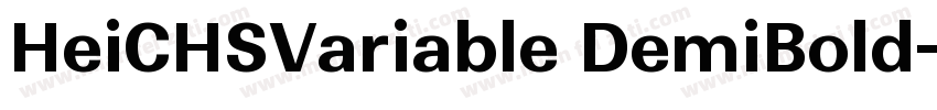 HeiCHSVariable DemiBold字体转换